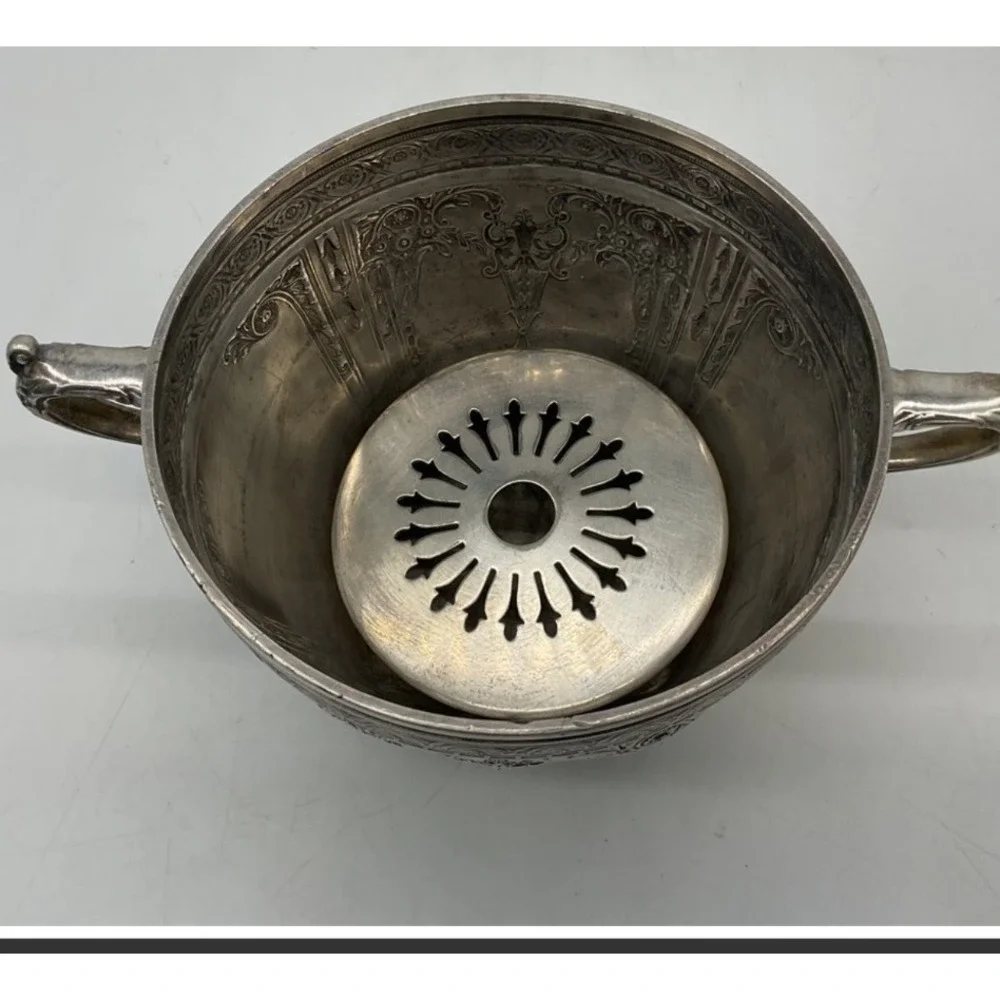 Cocktail Set Derby Silver Co Art Deco Repousse Silverplate 8pc
